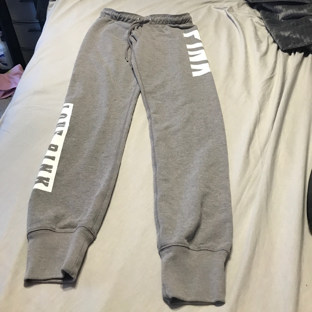 VS PINK grey joggers