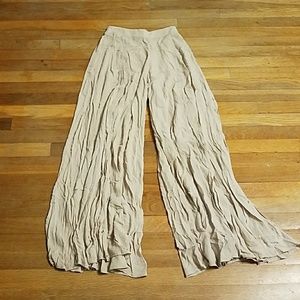 Beige palazzo pants
