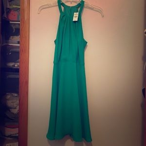 Express Green Flit and flare dress 2