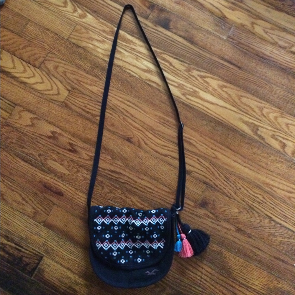 Hollister Bohemian embroidered purse adj crossbody