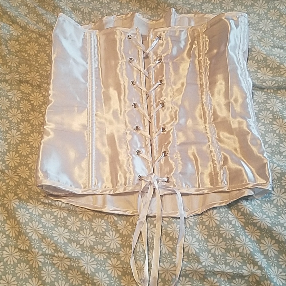Silk white corset