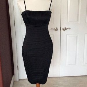Black strapless dress