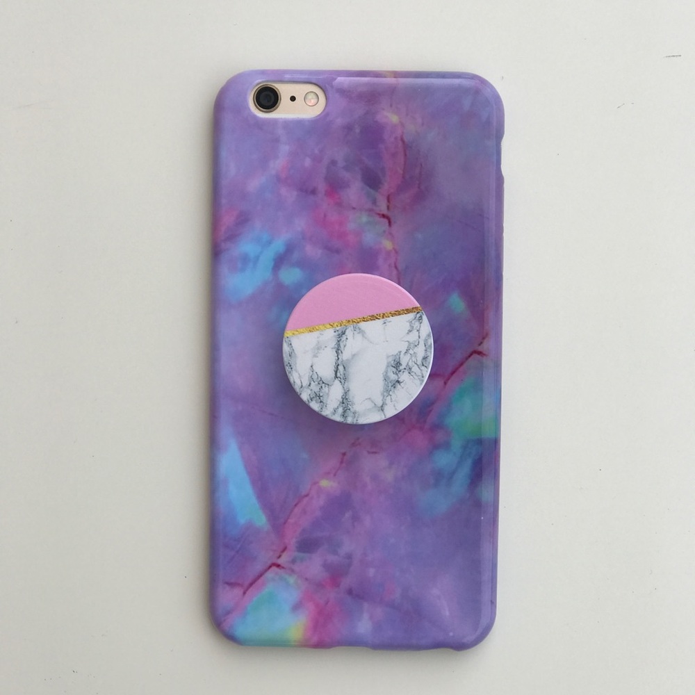 Cotton candy iPhone 5/5s/6/6+/7/7+/8/8+case + pop - Picture 2 of 4