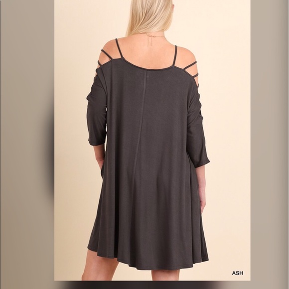 PLUS--Kallia Cutout Sleeve Dress - Picture 2 of 3