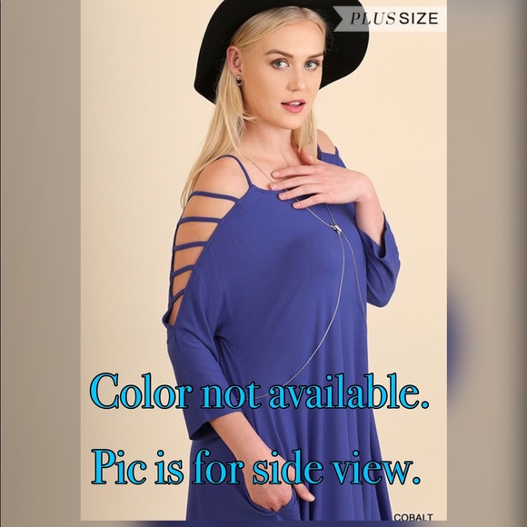 PLUS--Kallia Cutout Sleeve Dress - Picture 3 of 3