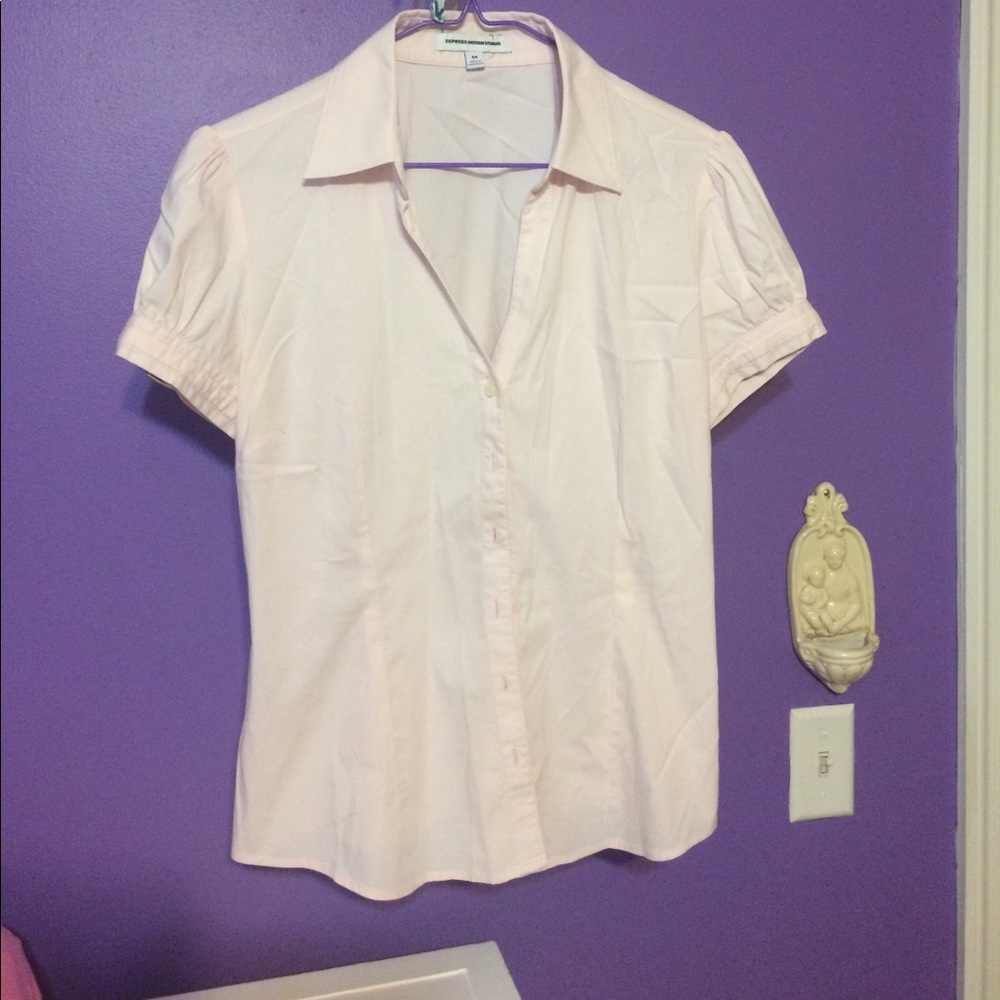 Light pink Medium Express Design Studio blouse.