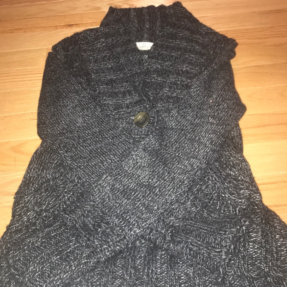 dark gray or black sweater