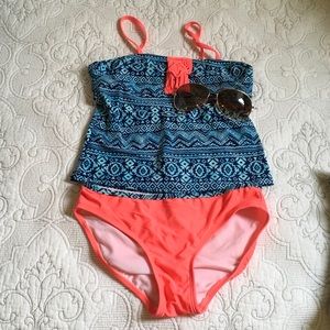 Girls tribal print tankini