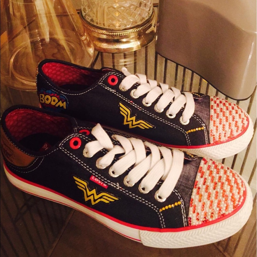 Custom Wonder Woman Sneakers (Made to Order)
