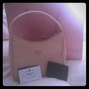 Light pink Prada small handle bag