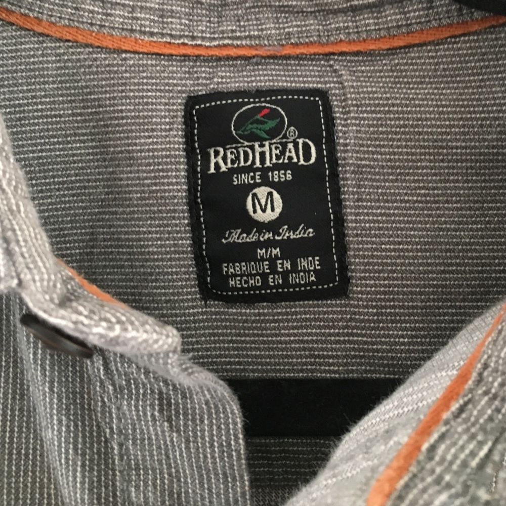 Redhead gray button down - Picture 3 of 3