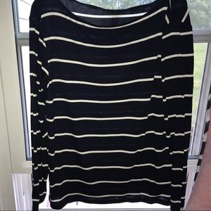 Blue and thin white striped shirt long sleeve