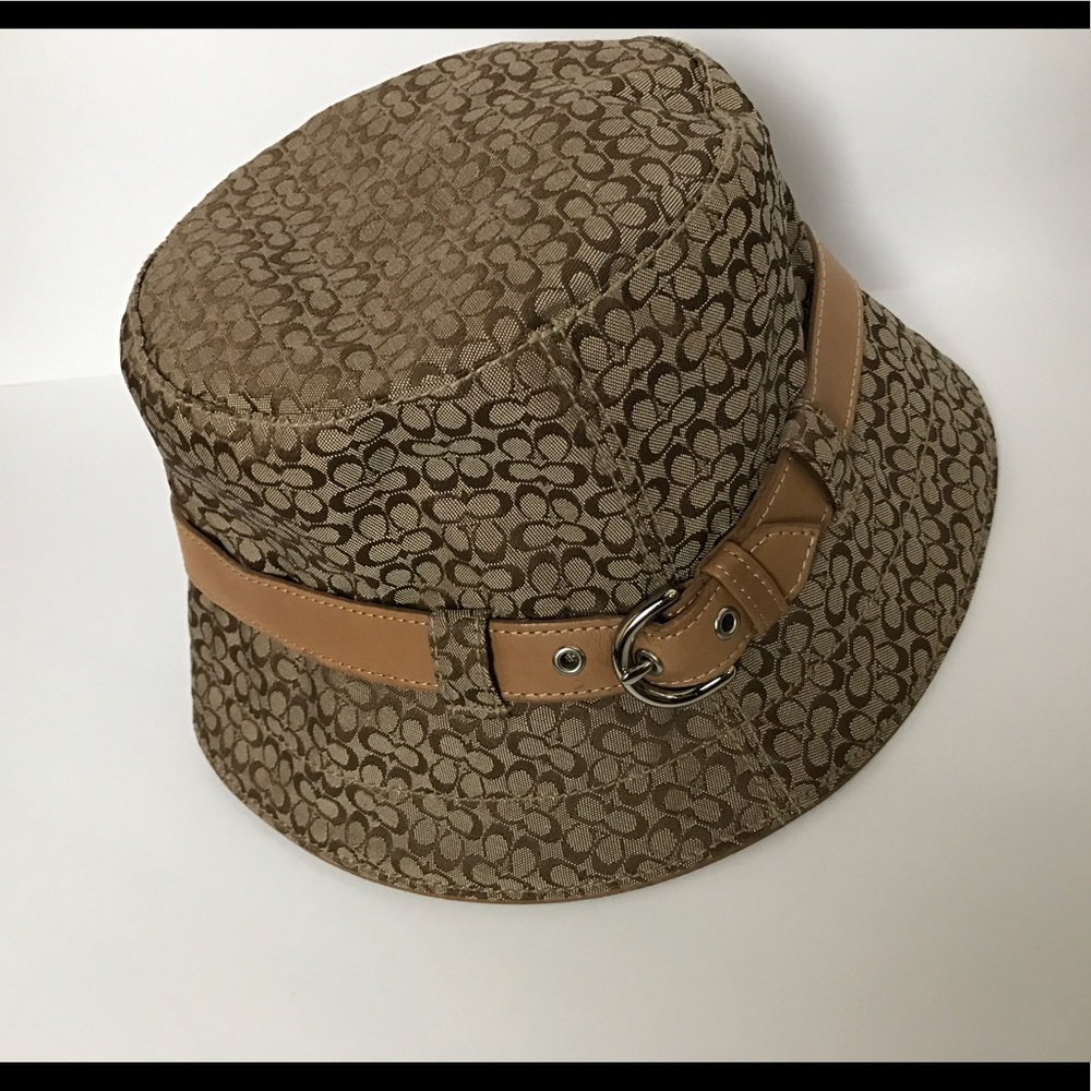 **SOLD** Coach Signature Bucket Hat Brown/Tan M/L