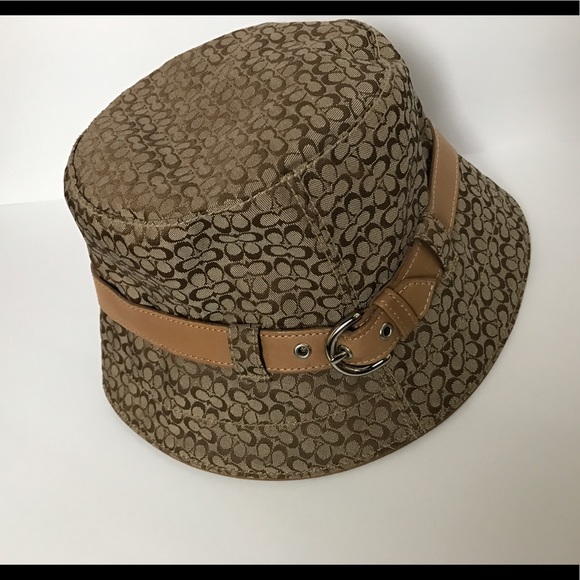 **SOLD** Coach Signature Bucket Hat Brown/Tan M/L - Picture 1 of 8