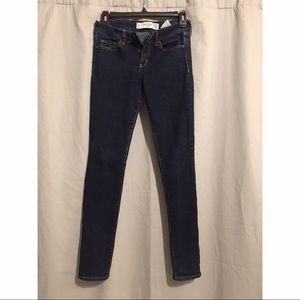A&F dark wash skinny jeans