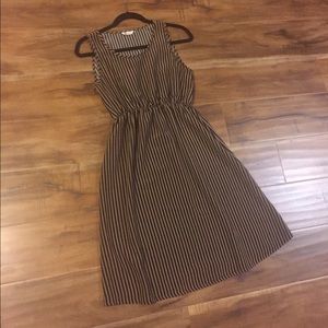 Brown&Black Striped Dress - size M