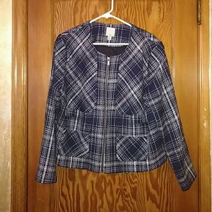 Navy and white Halogen jacket. NWOT