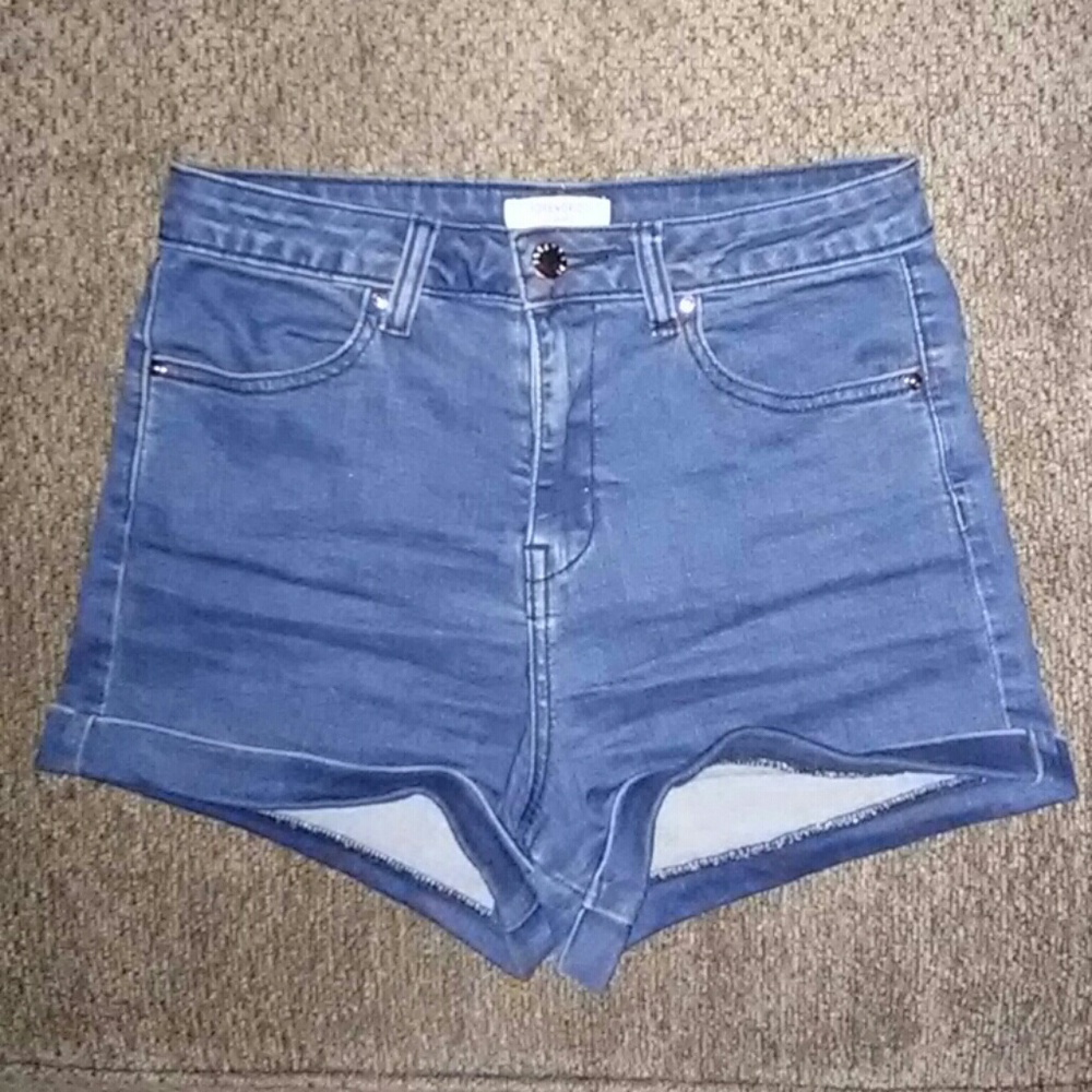 Denim High-Waisted Shorts