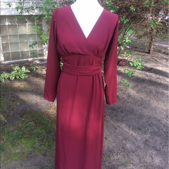 Vintage maroon dress - Picture 1 of 3