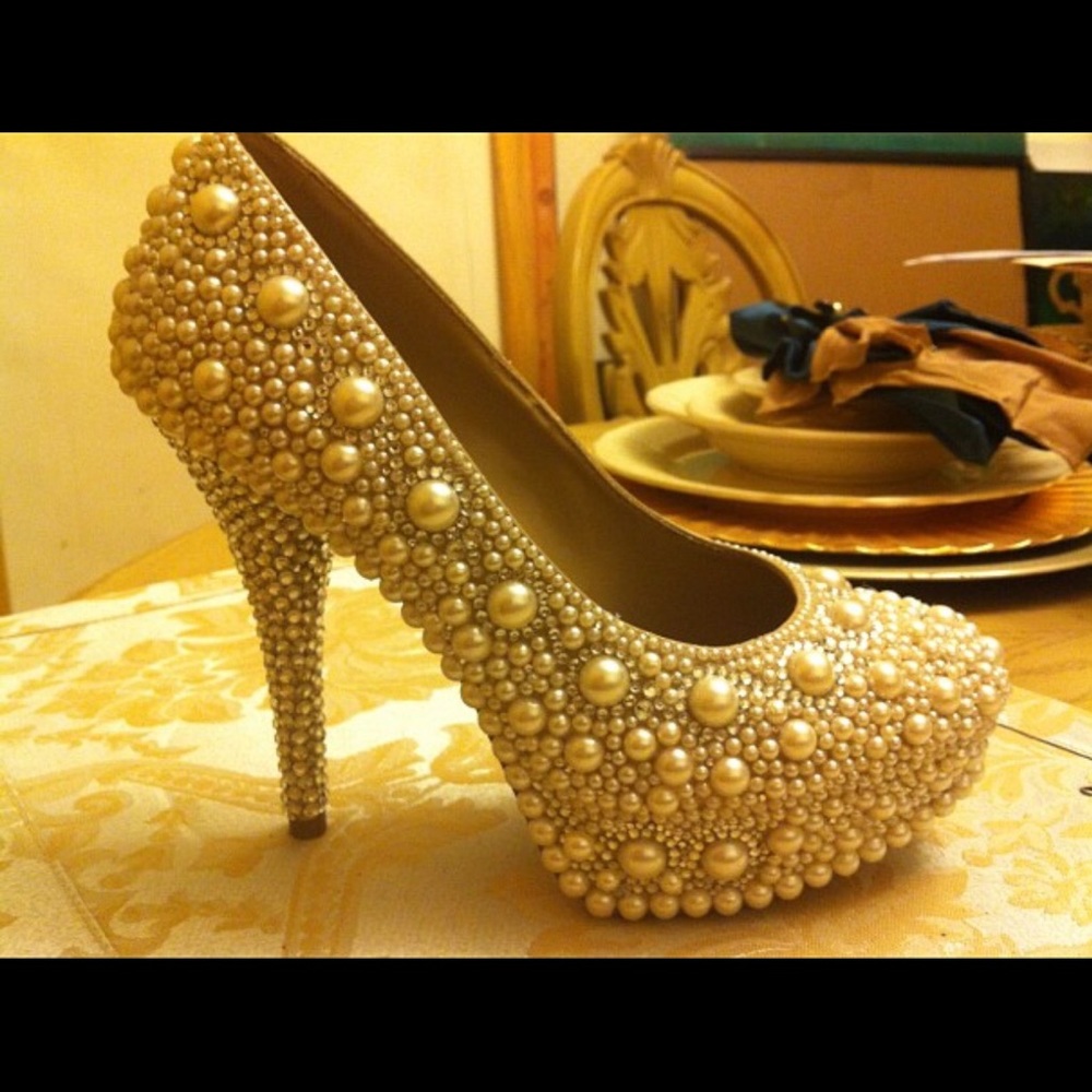 Custom Pearl Heels (Made to Order)