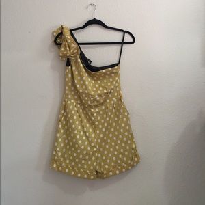 BCBG MAXAZRIA yellow romper