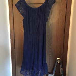 Blue lace dress
