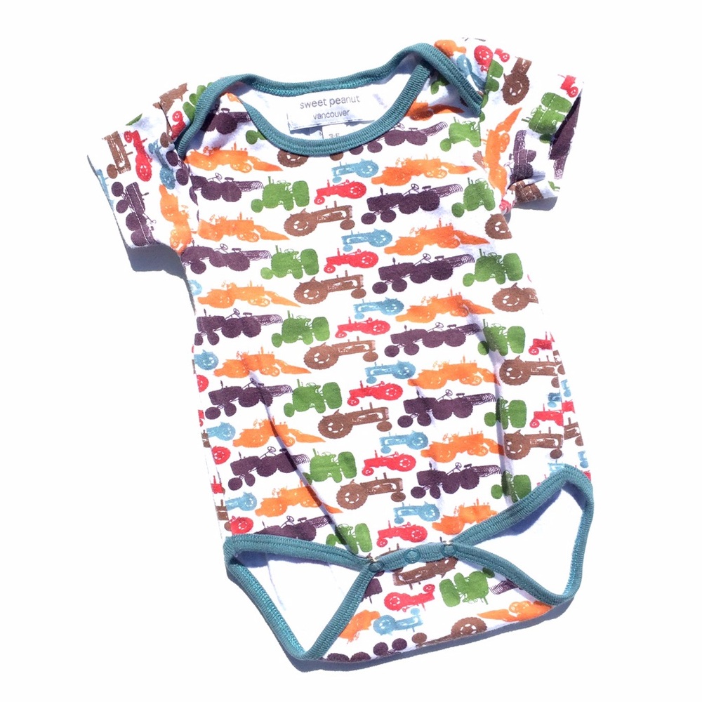 Sweet Peanut Organic Tractor Onsie