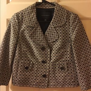 Banana Republic Navy blue & cream blazer