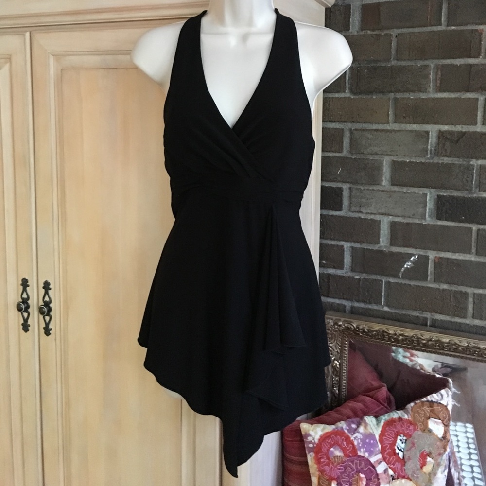 White House black market black halter Sz S