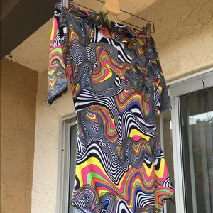 JADED LONDON rainbow swirl mock neck bodysuit