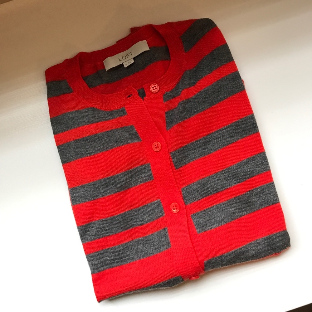 LOFT light weight striped sweater