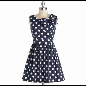 Modcloth Polka Dot Dress Size Large