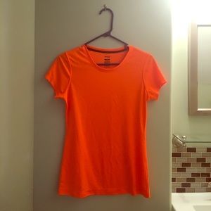 Active workout top, neon orange