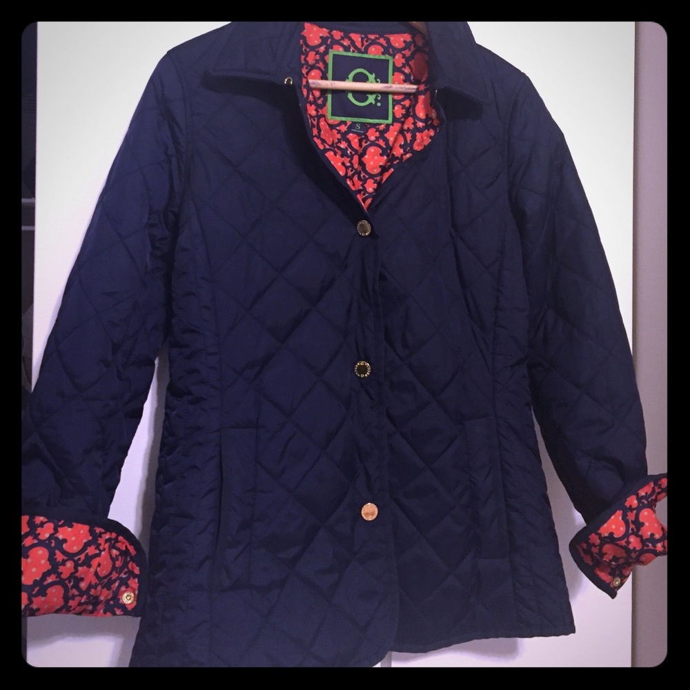 C. Wonder quilted light weight jacket navy blue