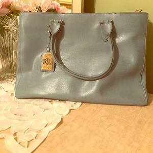 Ralph Lauren Light Blue Double Sided Tote