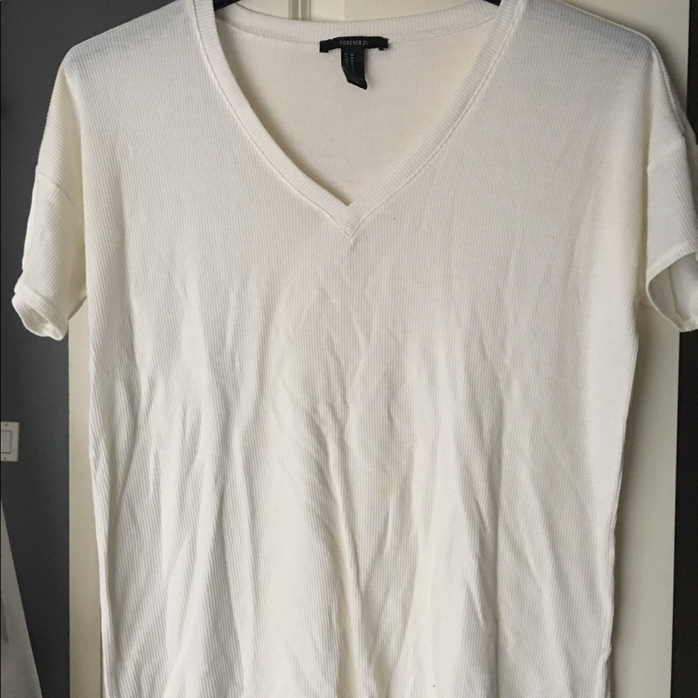 Ribbed oversized v neck