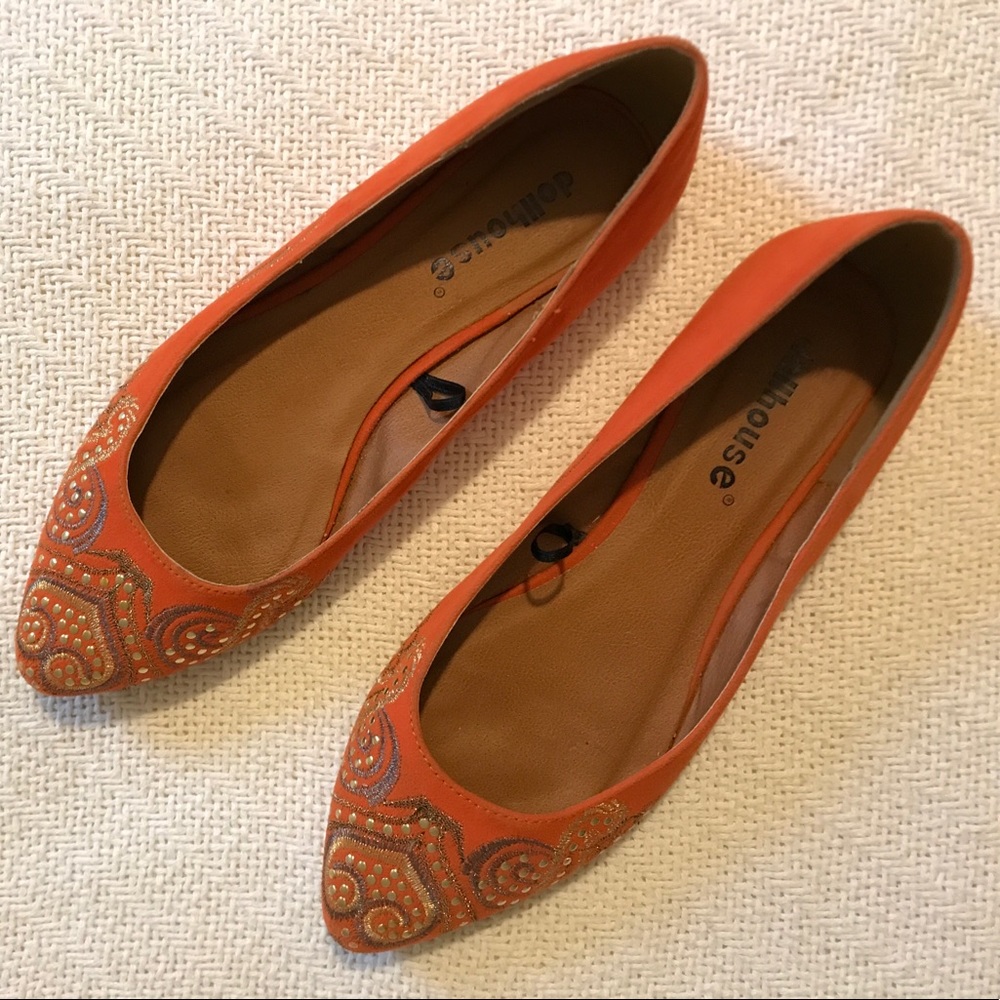 Orange suede shoes