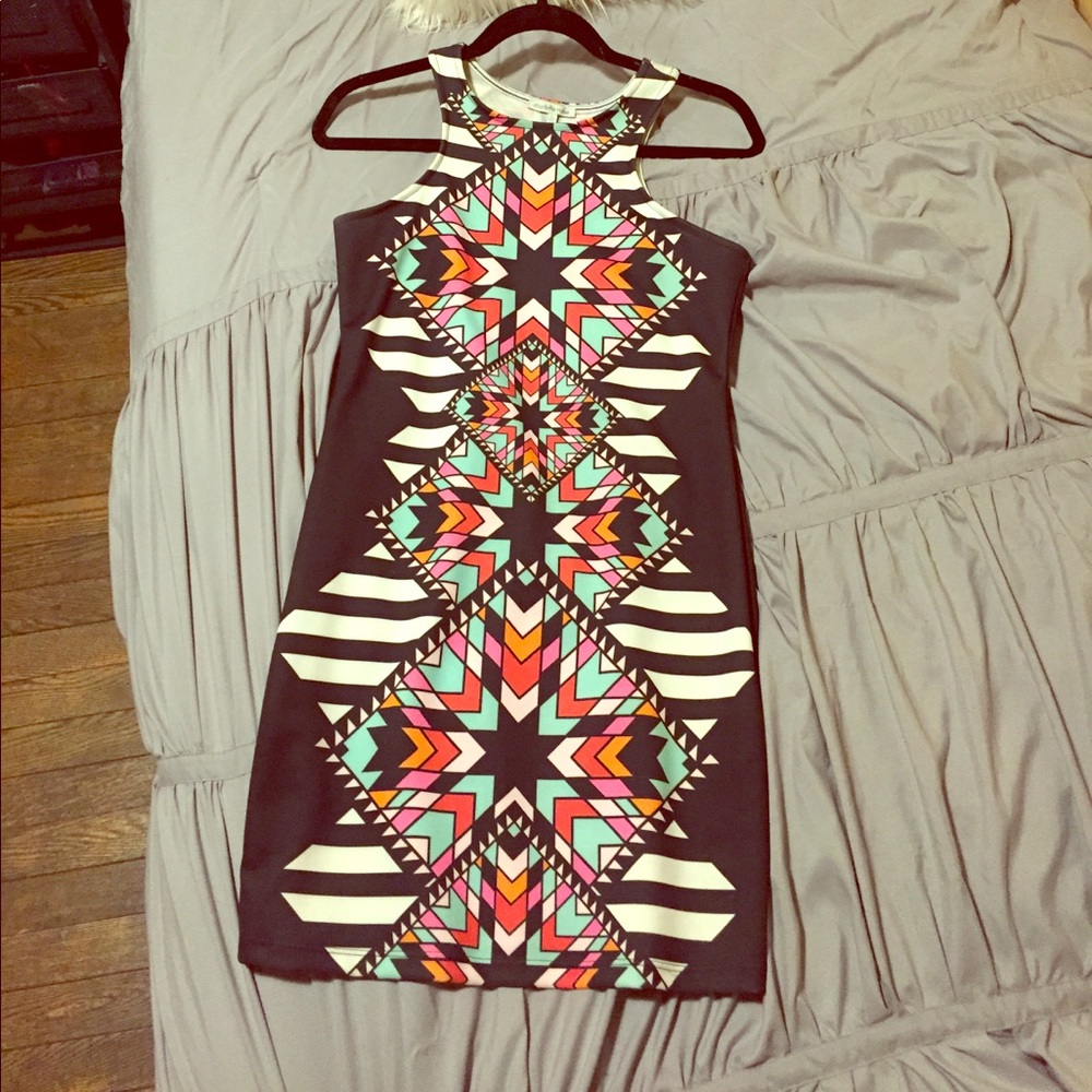 Mini geometric dress