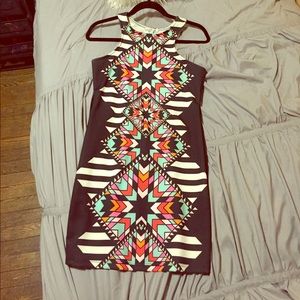 Mini geometric dress