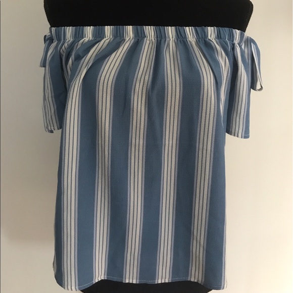 STRIPED OFF THE SHOULDER TOP - Picture 4 of 5