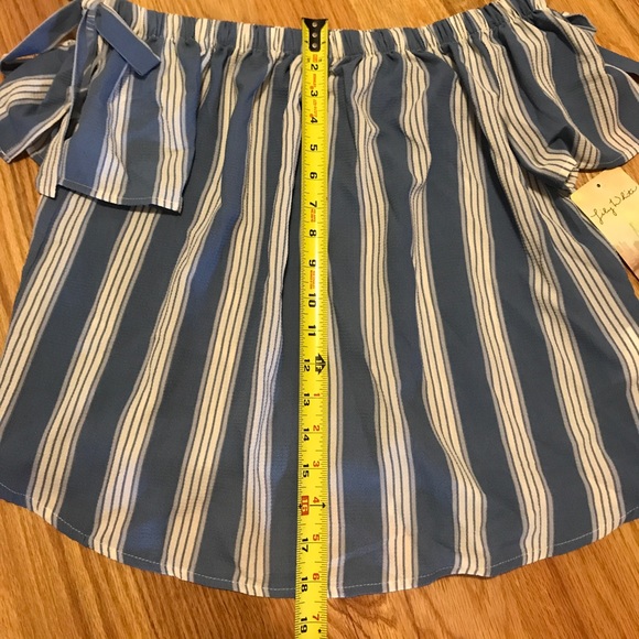 STRIPED OFF THE SHOULDER TOP - Picture 5 of 5