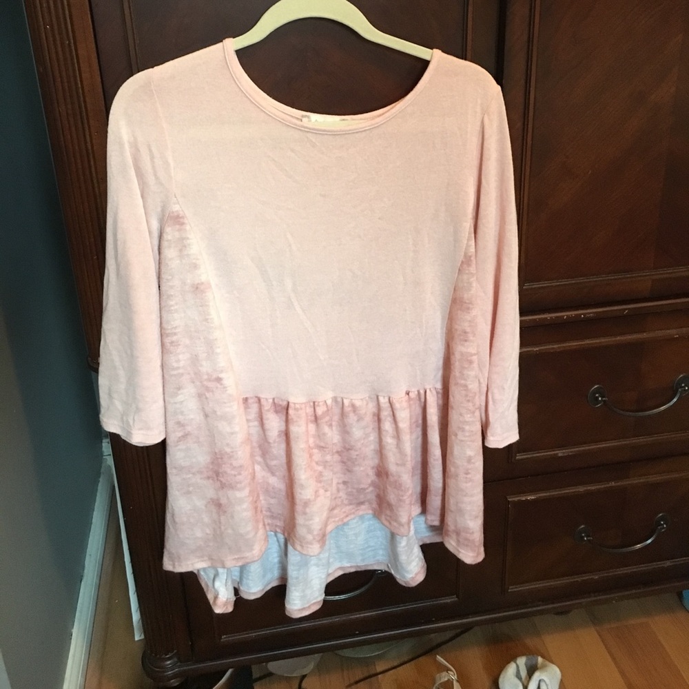 3/4 Sleeve Peplum Top