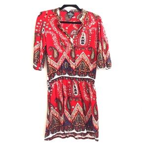 BOHO red dress.