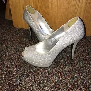 Silver Sparkly Pumps