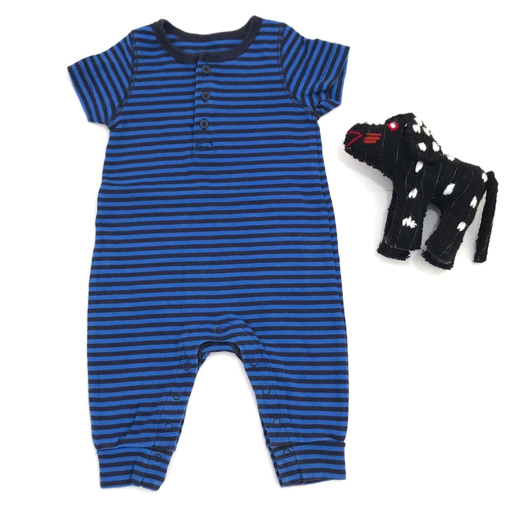 GAP Black and Blue Stripe Romper