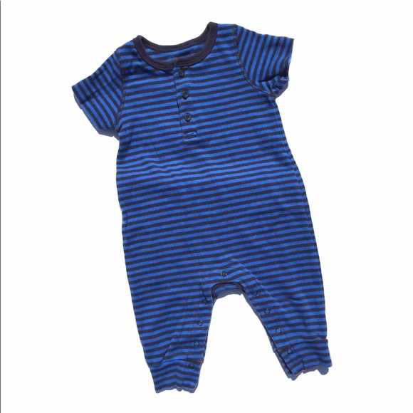 GAP Black and Blue Stripe Romper - Picture 3 of 8