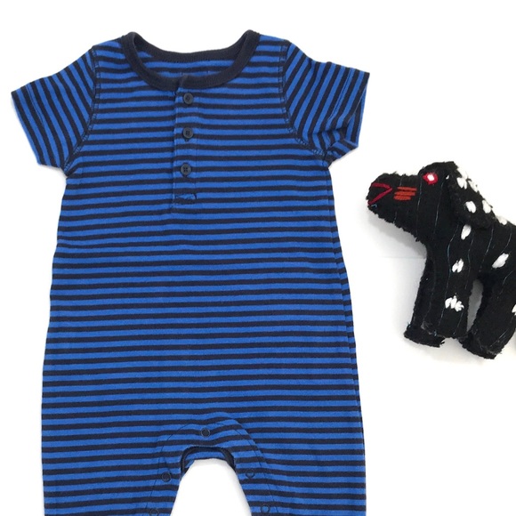 GAP Black and Blue Stripe Romper - Picture 2 of 8