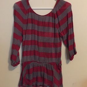 Long sleeve stripped blouse. (See through)