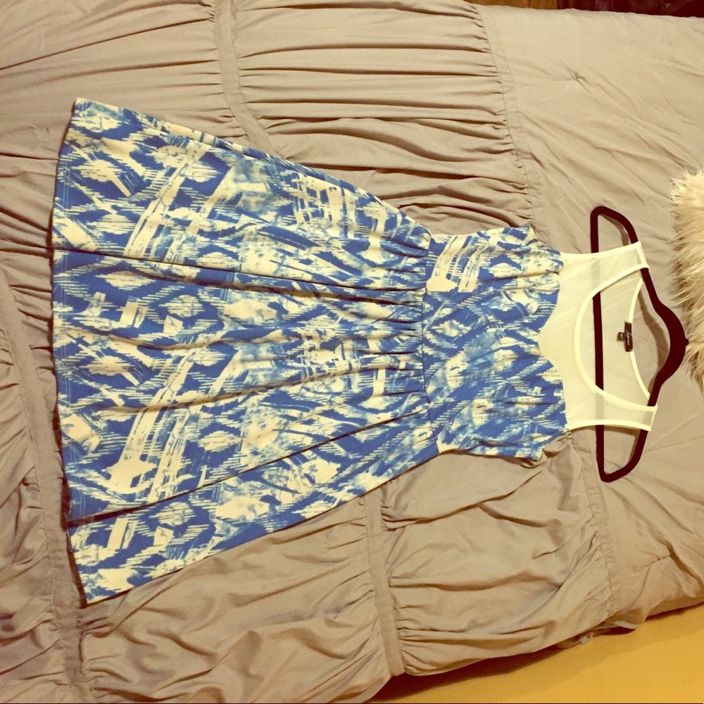 Blue and white sundress
