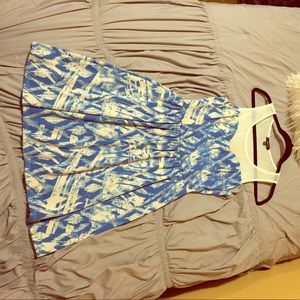 Blue and white sundress